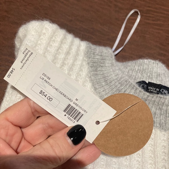 Tint & Shadow Patch Checkerboard Sweater Grey Ivory M - Picture 2 of 3